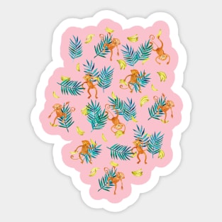 Tropical Monkey Banana Bonanza Sticker